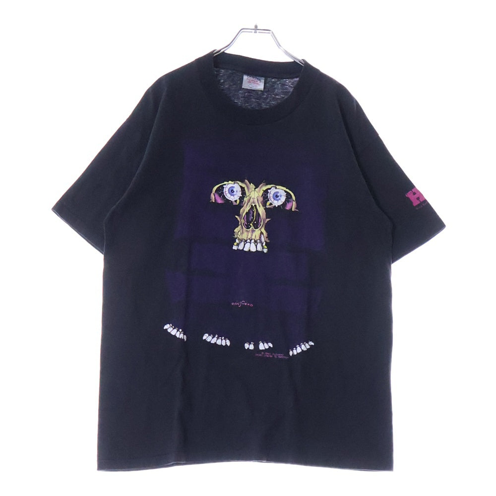 VINTAGE(ヴィンテージ) 90S PUSHEAD KURIO パスヘッド 黒 グラフィックプリント 半袖Tシャツ ブラック