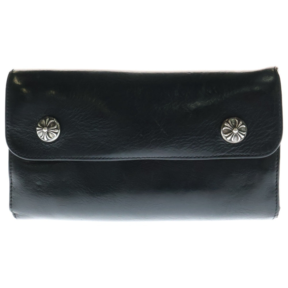 CHROME HEARTS(クロムハーツ) WAVE ウェーブ レザーウォレット 財布 ブラック BCA374