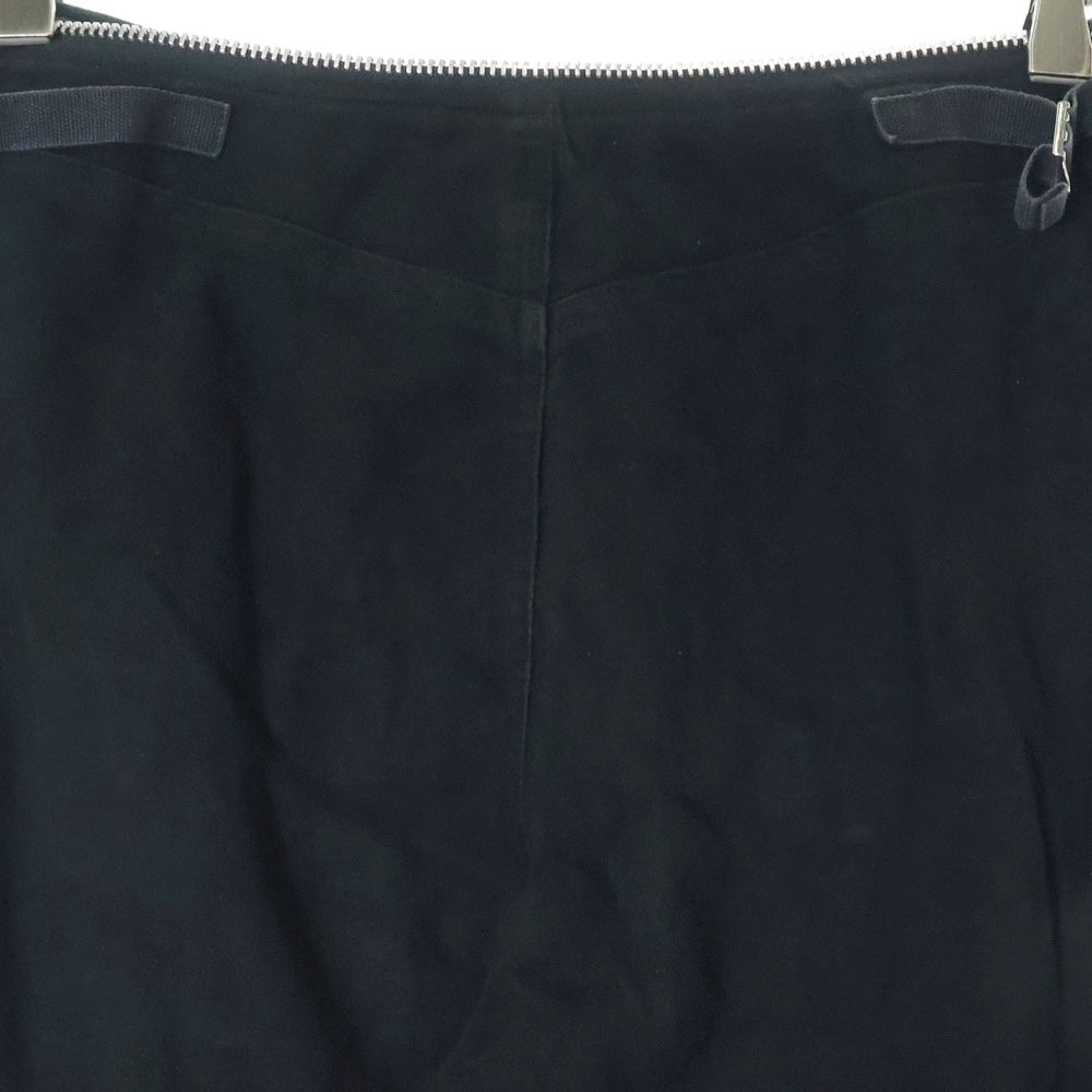 HELMUT LANG(ヘルムートラング) 本人期 Mole Skin Astro Biker モールスキン アストロバイカー ジップデザイン カーゴパンツ ブラック