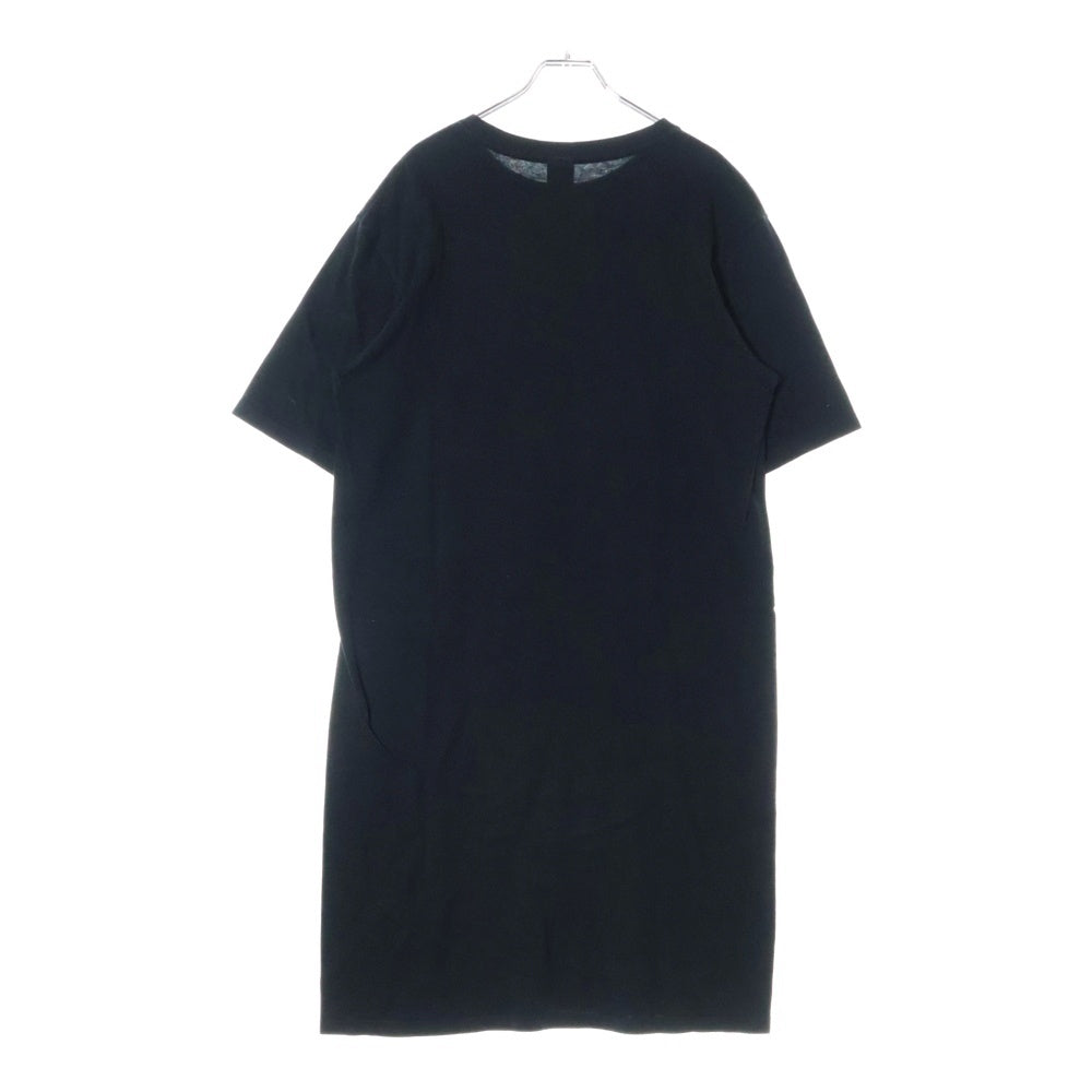 NUMBER (N)INE(ナンバーナイン) 本人期 フロントプリント 半袖Tシャツ ロング丈 ブラック