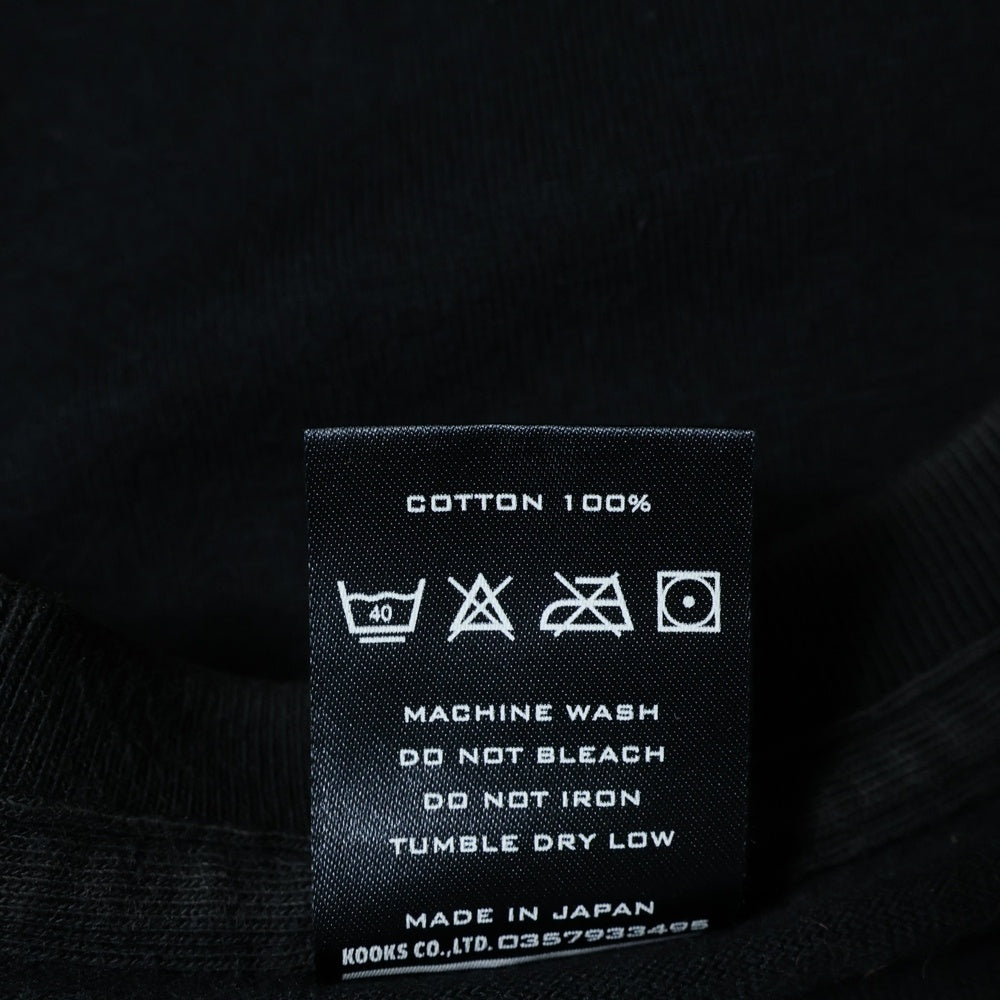 NUMBER (N)INE(ナンバーナイン) 本人期 フロントプリント 半袖Tシャツ ロング丈 ブラック