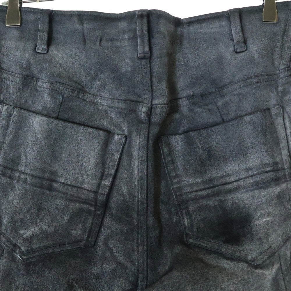 JULIUS(ユリウス) Flared Jet Pant Silver SAMPLE フレアパンツ コーティング加工