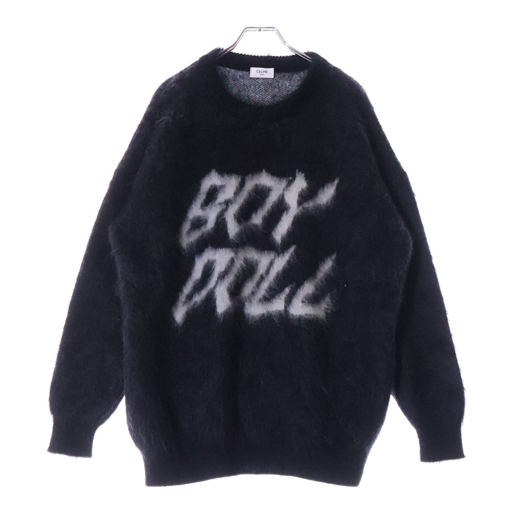 CELINE(セリーヌ) 22AW BOY DOLL ブラッシュドシルクモヘア ニット ブラック 2AC73997S