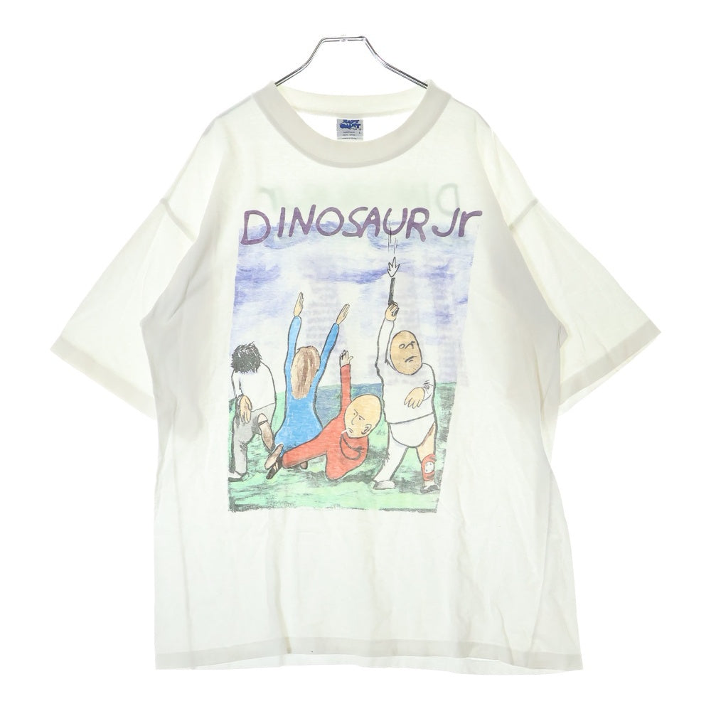 VINTAGE(ヴィンテージ) 90s DINOSAUR Jr WITHOUT A SOUND BACK COVER DESIGN WHITE NICE MAN 両面プリント 半袖Tシャツ ホワイト