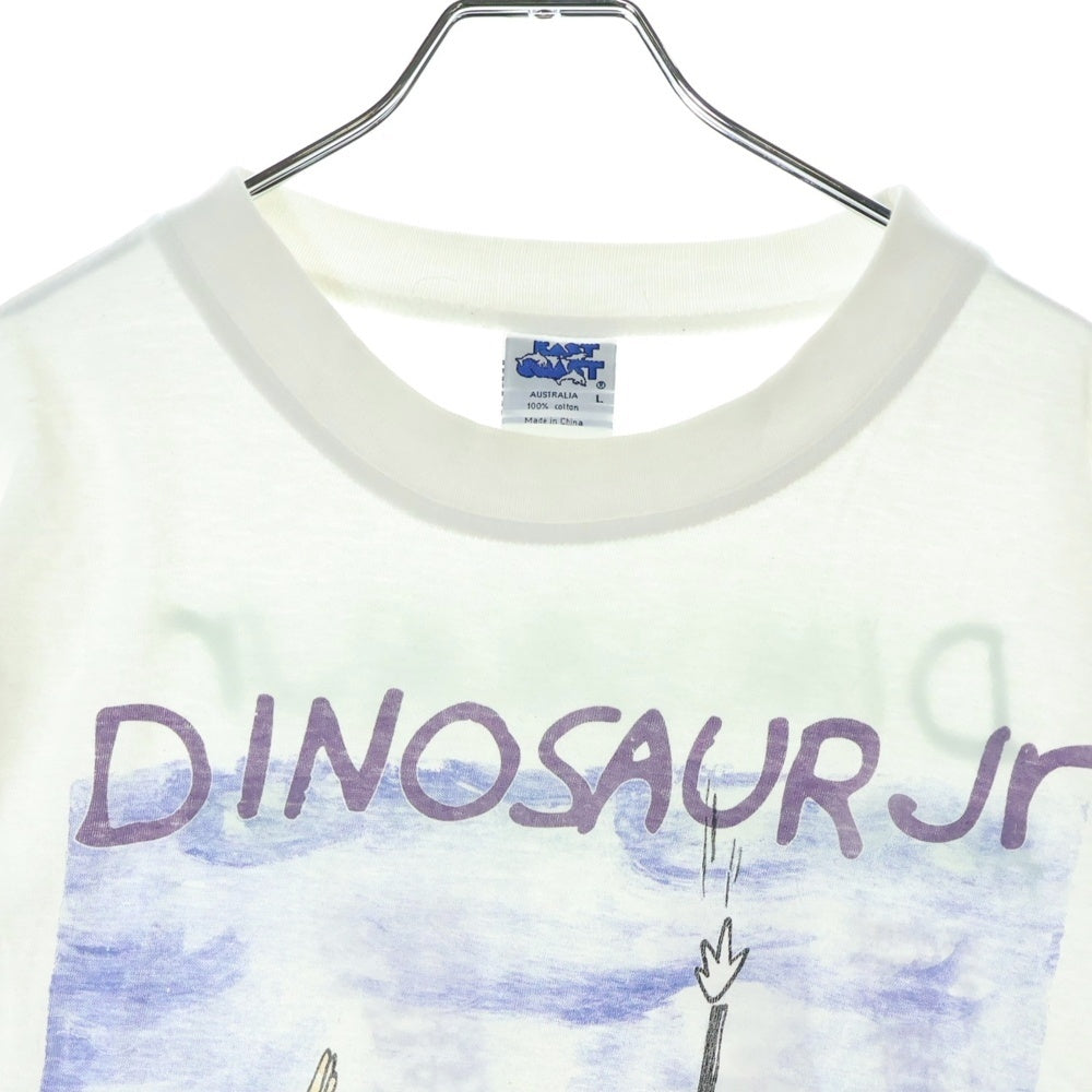 VINTAGE(ヴィンテージ) 90s DINOSAUR Jr WITHOUT A SOUND BACK COVER DESIGN WHITE NICE MAN 両面プリント 半袖Tシャツ ホワイト
