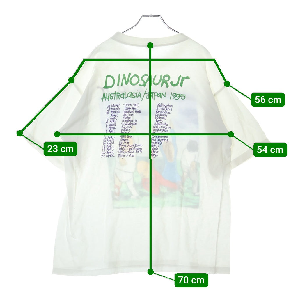 VINTAGE(ヴィンテージ) 90s DINOSAUR Jr WITHOUT A SOUND BACK COVER DESIGN WHITE NICE MAN 両面プリント 半袖Tシャツ ホワイト