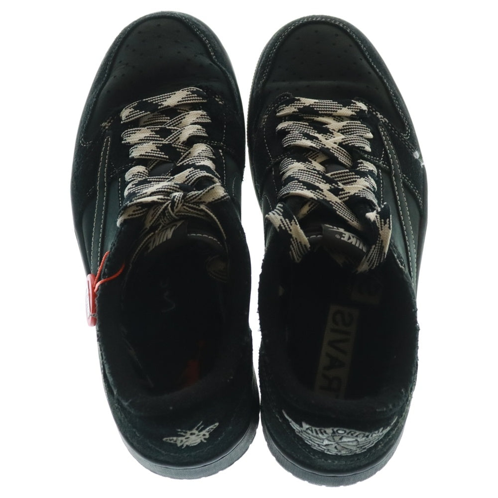 NIKE(ナイキ) ×TRAVIS SCOTT AIR JORDAN 1 LOW OG SP BLACK PHANTOM トラヴィススコット エアジョーダン1 ブラックファントム ローカットスニーカー US9/27.0cm DM7866-001