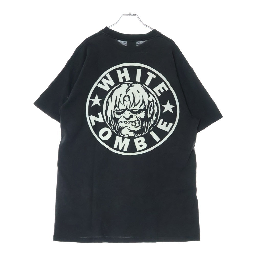 VINTAGE(ヴィンテージ) 90S WHITE ZOMBIE ホワイトゾンビ 両面プリント 半袖Tシャツ ブラック