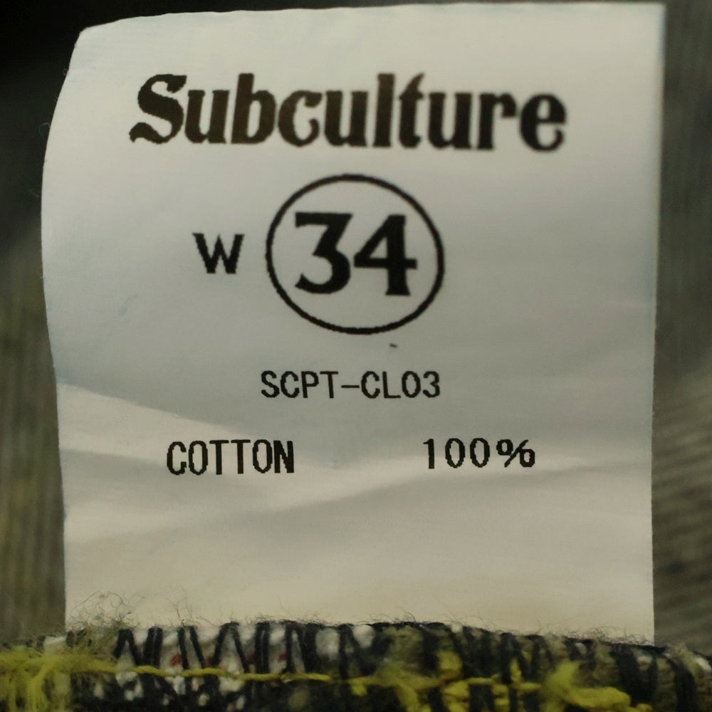 SUBCULTURE(サブカルチャー) DENIM PANTS S01XX SCPT-CL03 ボタンフライ デニム パンツ インディゴ