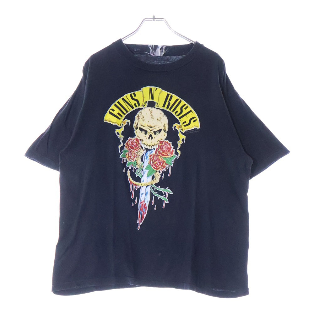VINTAGE(ヴィンテージ) 90S Guns N' Roses 1991 Tour ガンズアンドローゼズ 両面プリント 半袖Tシャツ ブラック