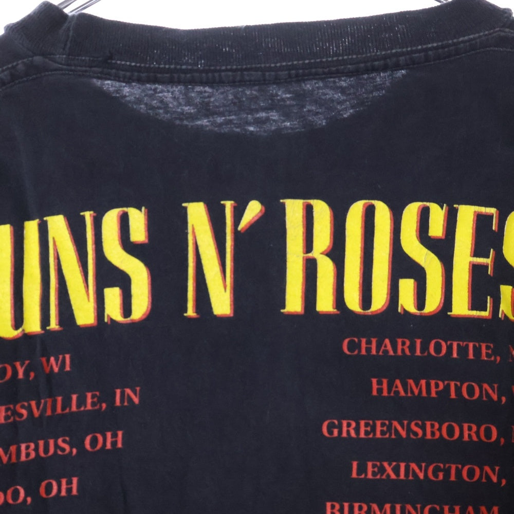 VINTAGE(ヴィンテージ) 90S Guns N' Roses 1991 Tour ガンズアンドローゼズ 両面プリント 半袖Tシャツ ブラック