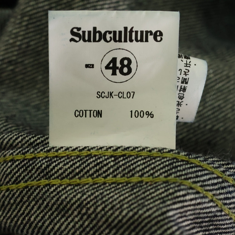 SUBCULTURE(サブカルチャー) S06XX Denim Jacket SCJK-CL07 デニムジャケット シンチバック付き インディゴ