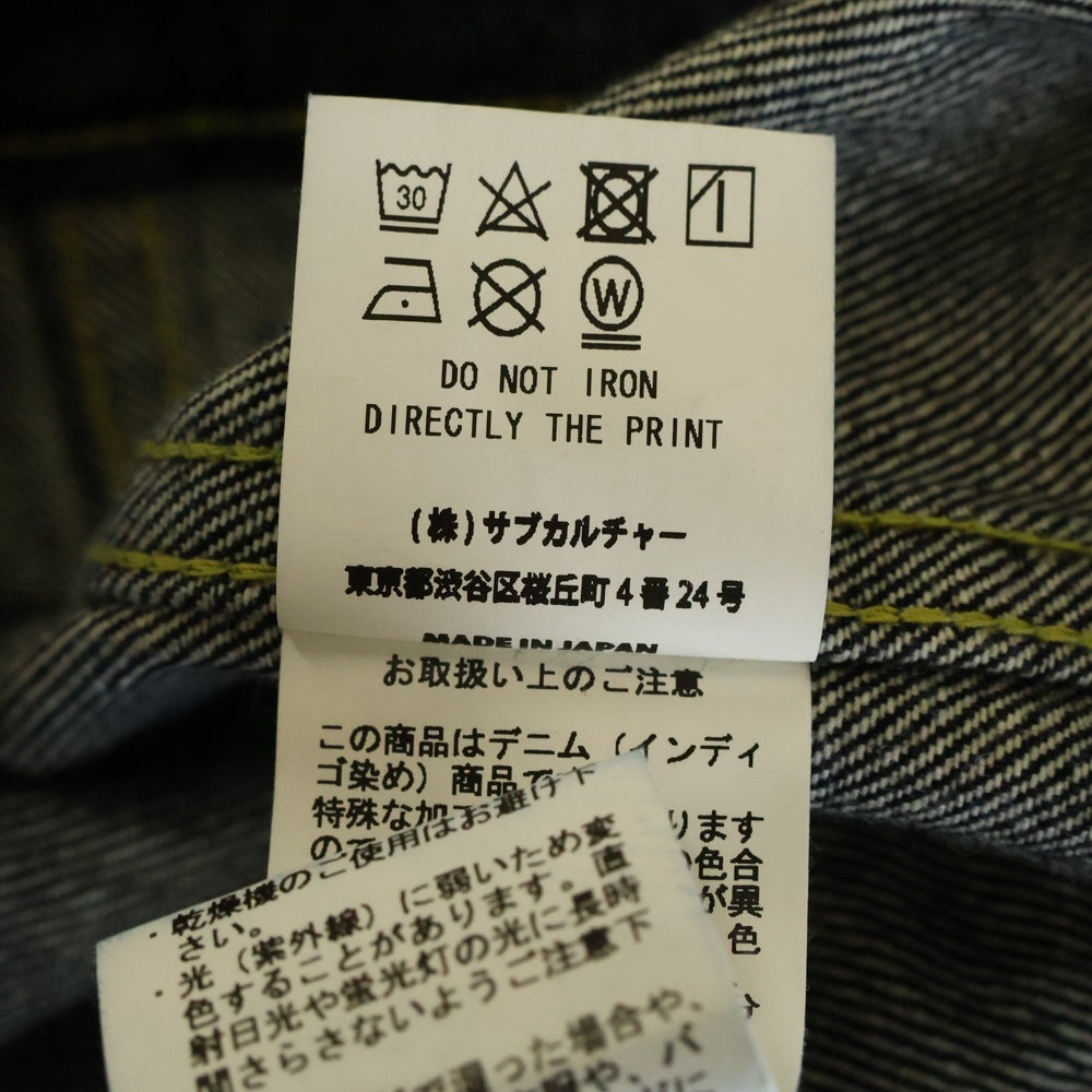 SUBCULTURE(サブカルチャー) S06XX Denim Jacket SCJK-CL07 デニムジャケット シンチバック付き インディゴ