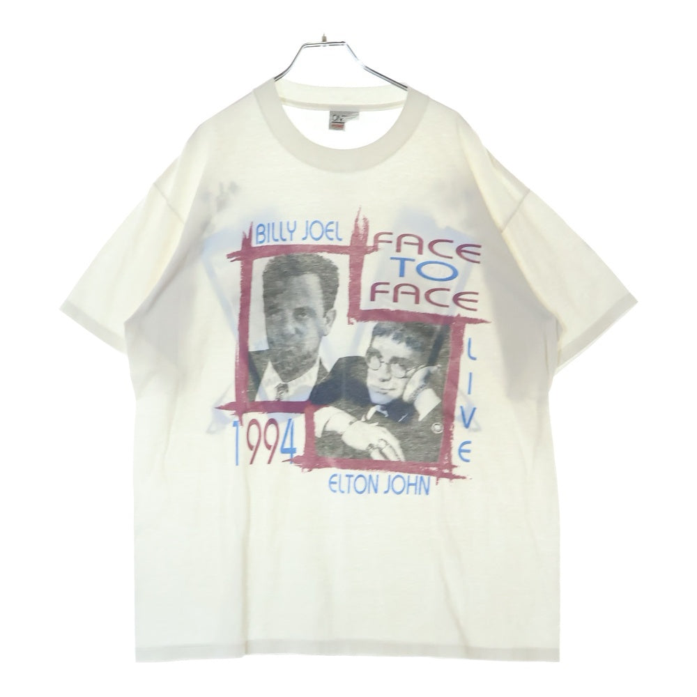 VINTAGE(ヴィンテージ) 90S BILLY JOEL ELTON JOHN 1994 WORLD TOUR ビリー・ジョエル エルトン 両面プリント 半袖Tシャツ ホワイト