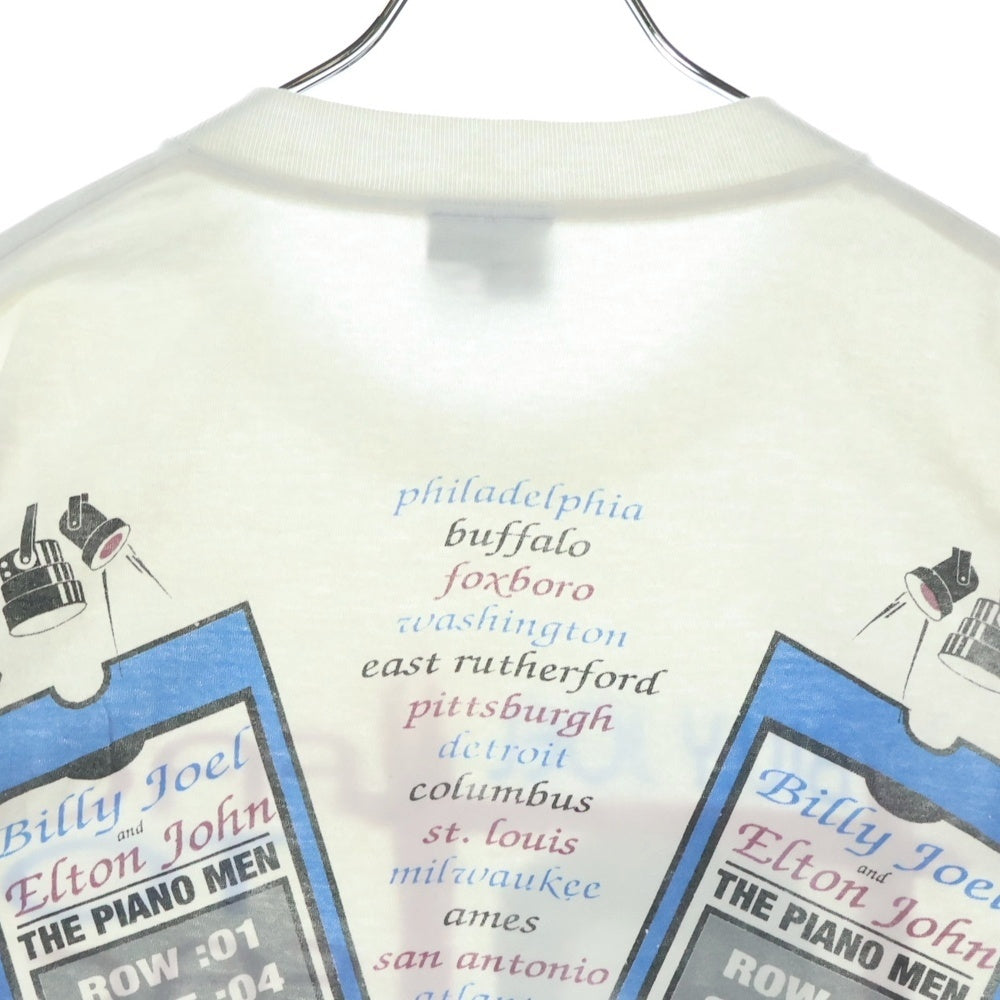 VINTAGE(ヴィンテージ) 90S BILLY JOEL ELTON JOHN 1994 WORLD TOUR ビリー・ジョエル エルトン 両面プリント 半袖Tシャツ ホワイト