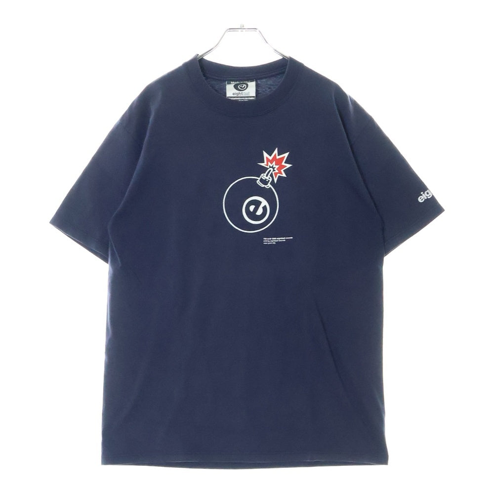 VINTAGE(ヴィンテージ) 90S eight ball RECORDS エイトボールレコード 両面プリント 半袖Tシャツ ネイビー