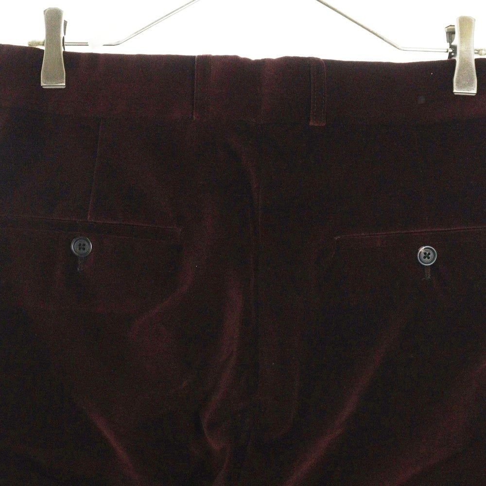 FENDI(フェンディ) ベロア テーパード ロングパンツ バーガンディ FB0616 ADWY