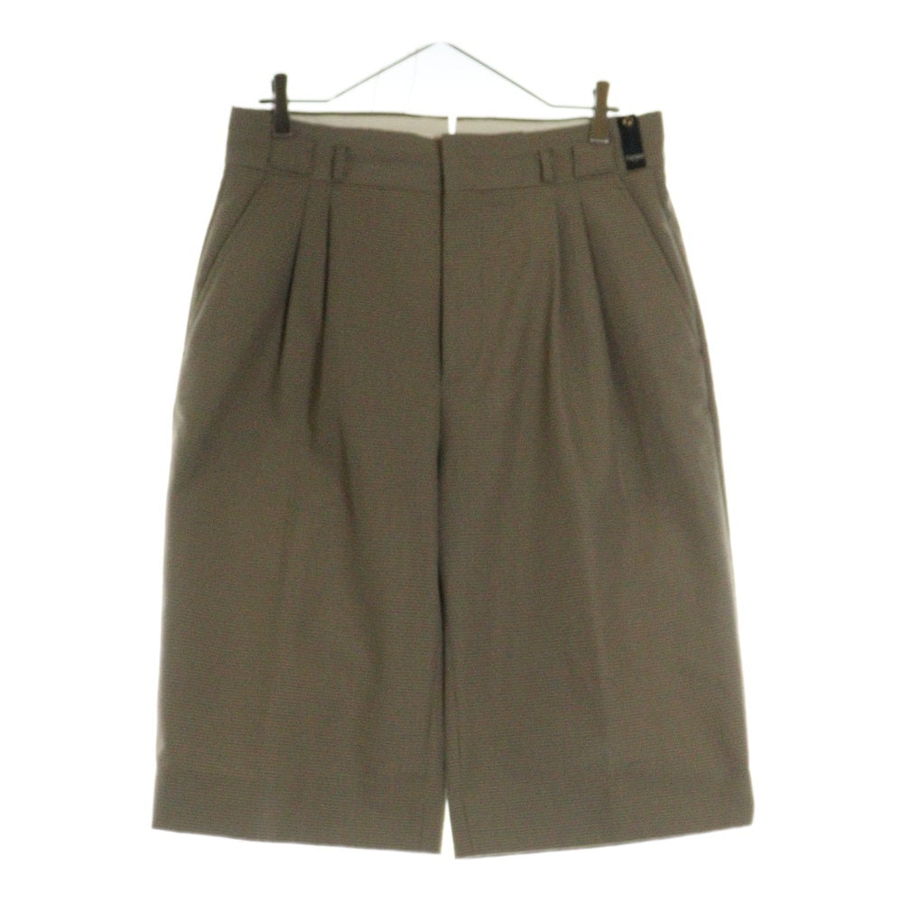 FENDI(フェンディ) 千鳥格子柄 2タック ウール スラックスショーツ ハーフパンツ ブラウン FB0570 ABAZ