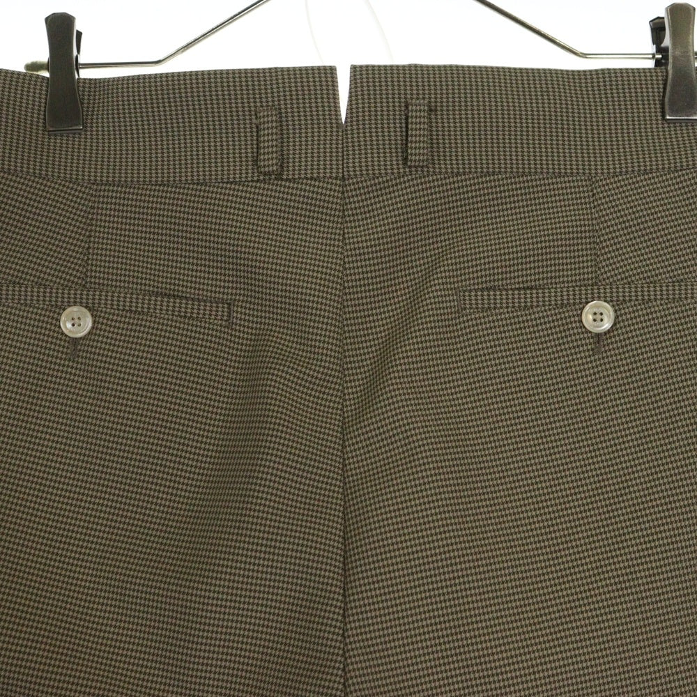 FENDI(フェンディ) 千鳥格子柄 2タック ウール スラックスショーツ ハーフパンツ ブラウン FB0570 ABAZ