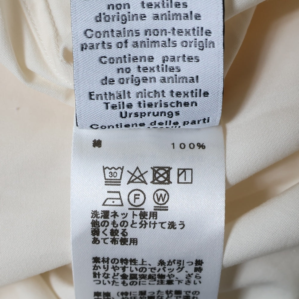 HERMES(エルメス) ボウタイデザイン コットンポプリン オーバーサイズ 長袖シャツ ピンク