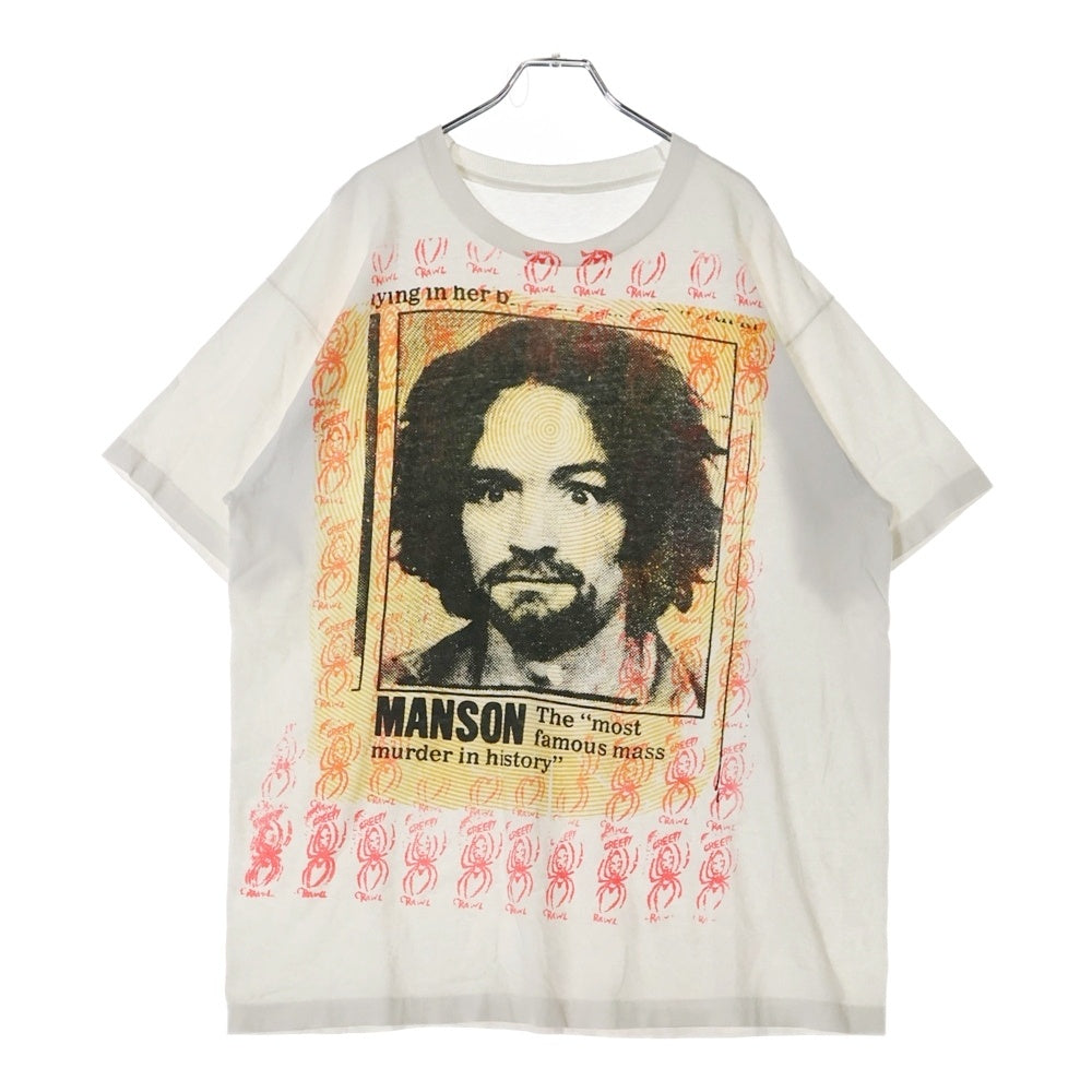 VINTAGE(ヴィンテージ) 90S Don rock Charles manson ドンロック チャールズマンソン 半袖Tシャツ ホワイト
