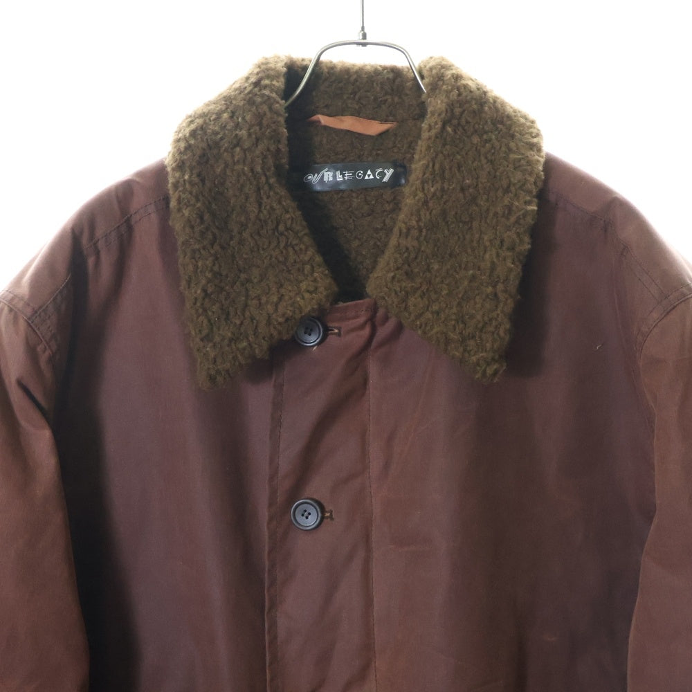 OUR LEGACY(アワーレガシー) Grizzly Jacket ワックスコーティング 裏ボア ジャケット バーガンディ
