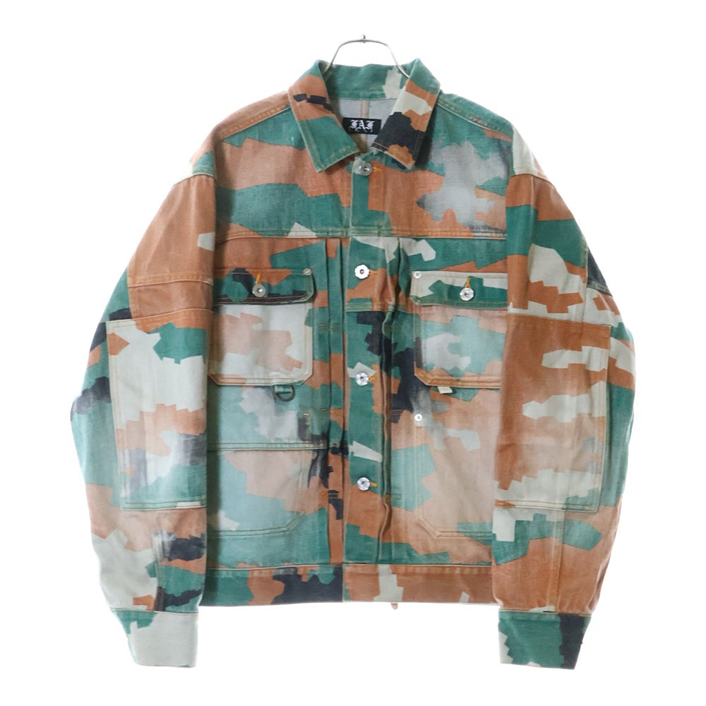 FAF/Fake As Flowers(エフエーエフ/フェイクアズフラワーズ) TYPE-2 JACKET セカンドタイプ デニムジャケット マルチカラー 2342508