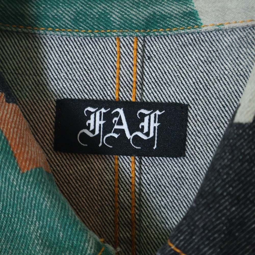 FAF/Fake As Flowers(エフエーエフ/フェイクアズフラワーズ) TYPE-2 JACKET セカンドタイプ デニムジャケット マルチカラー 2342508