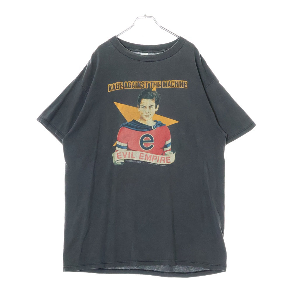 VINTAGE(ヴィンテージ) 90s RAGE AGAINST THE MACHINE 1996 EVIL EMPIRE BLACK TEE レイジ アゲインスト ザ マシーン バンド 両面プリント半袖Tシャツ カットソー ブラック