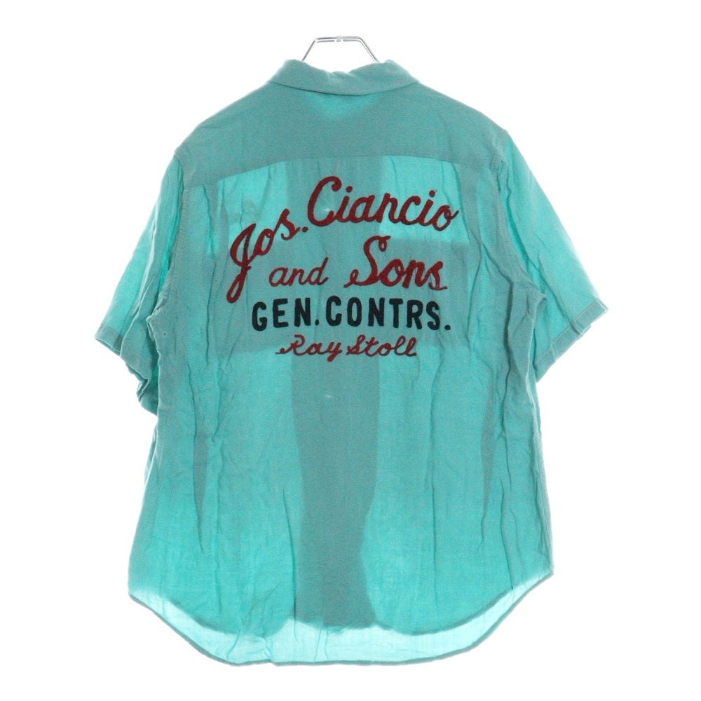 VINTAGE(ヴィンテージ) 60s NAT NAST Boring S/S Shirt 半袖シャツ 両面刺繍 ブルー