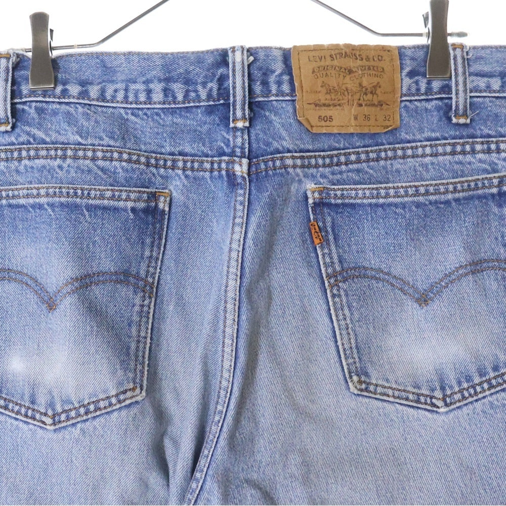 Levi's(リーバイス) 80s 505 オレンジタブ ボタン裏328 ジップフライデニムパンツ ブルー