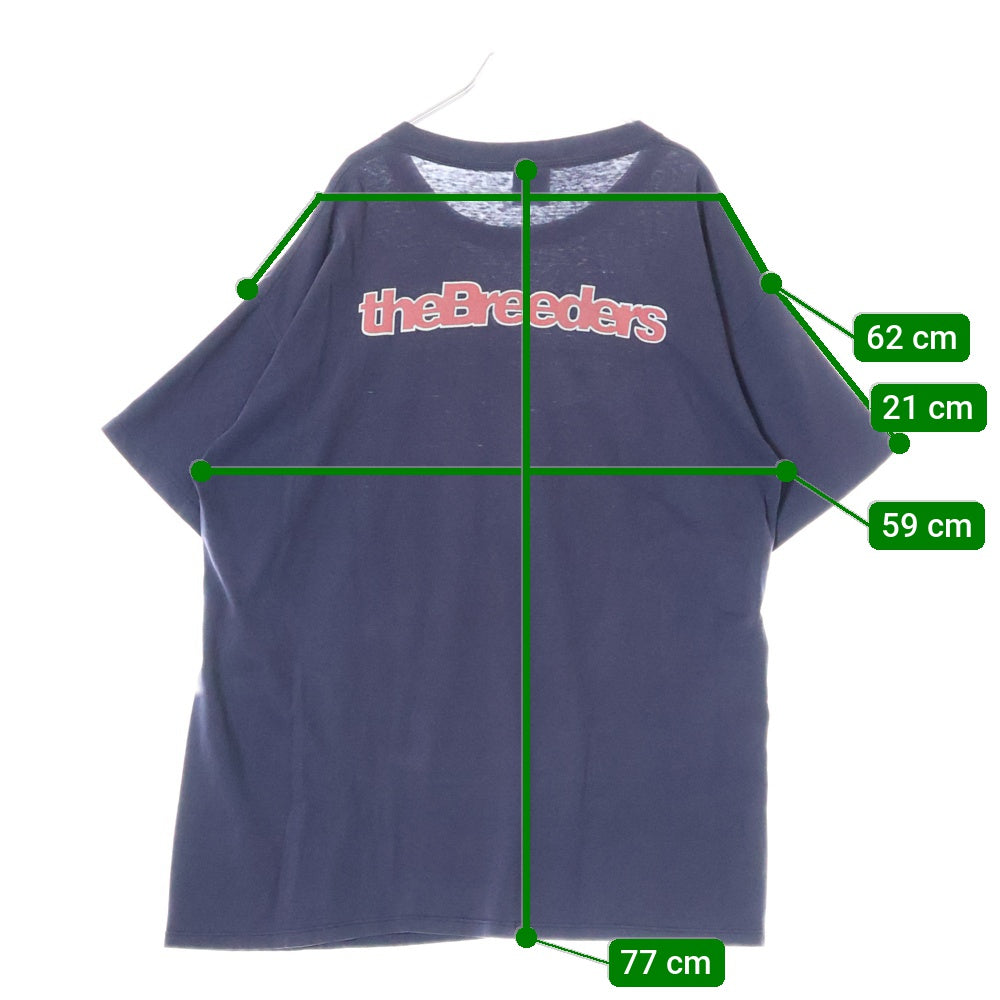 VINTAGE(ヴィンテージ) 90s THE BREEDERS 1993 LAST SPLASH NAVY TEE ブリーダーズ バンド 両面プリント半袖Tシャツ カットソー ネイビー