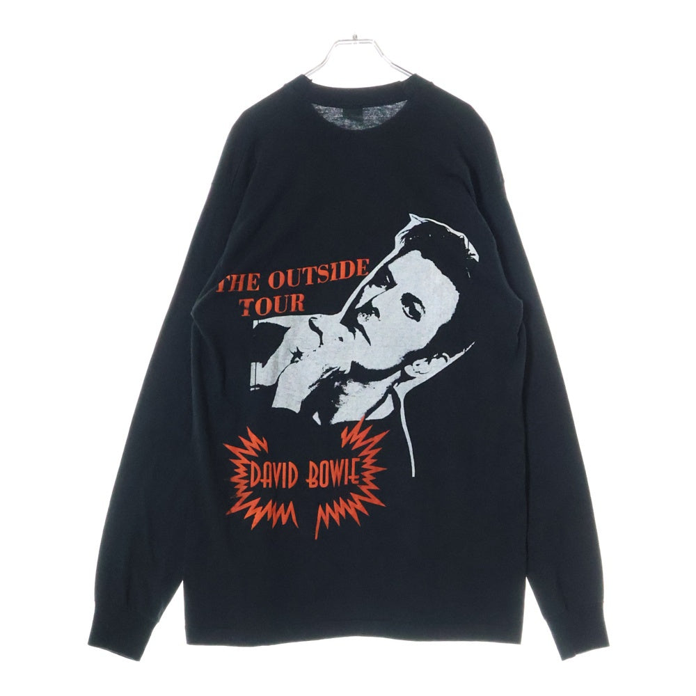 VINTAGE(ヴィンテージ) 90s NINE INCH NAILS DAVID BOWIE LS TEE ナインインチネイルズ 両面プリント長袖Tシャツ 長袖カットソー ブラック