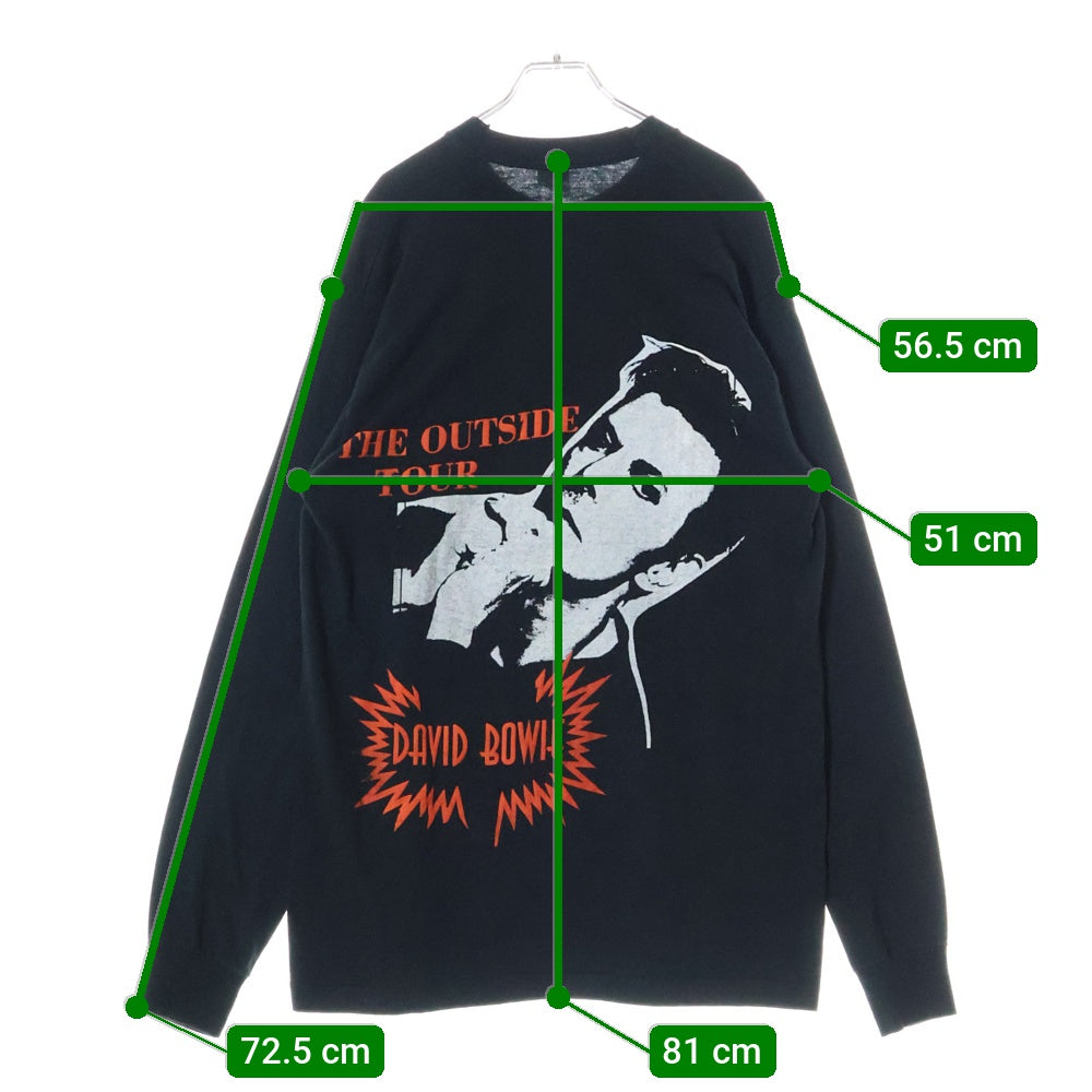 VINTAGE(ヴィンテージ) 90s NINE INCH NAILS DAVID BOWIE LS TEE ナインインチネイルズ 両面プリント長袖Tシャツ 長袖カットソー ブラック
