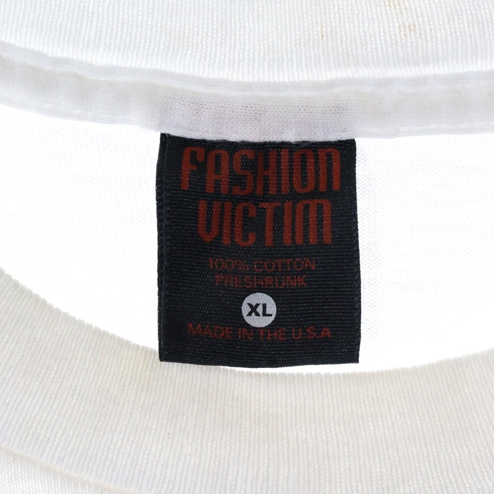 VINTAGE(ヴィンテージ) 90s AKIRA 1988 TETSUO ARM WHITE FASHION VICTIM TEE アキラ 鉄雄 ファッションヴィクティム 両面プリント半袖Tシャツ カットソー ホワイト