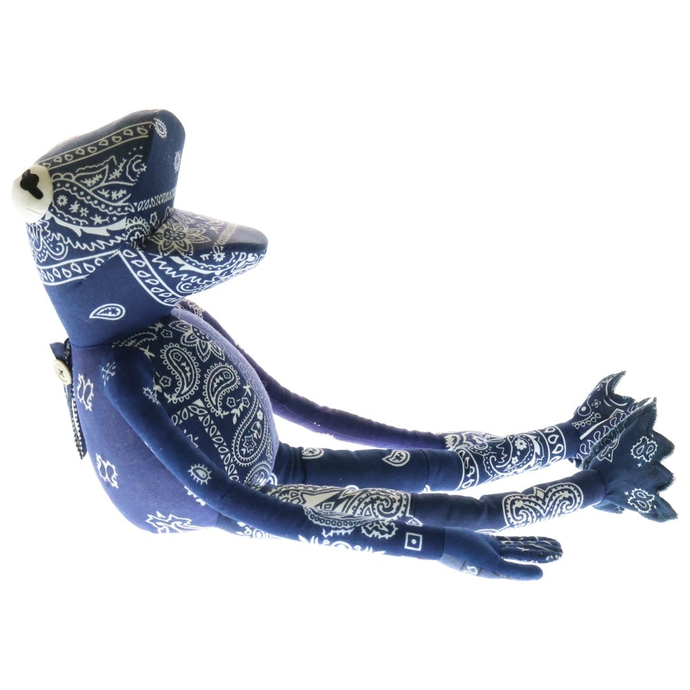 READY MADE(レディメイド) Frog man レディメイド フロッグマン ぬいぐるみ マスコット リメイク 再構築 ヴィンテージファブリック バンダナ ペイズリー ネイビー