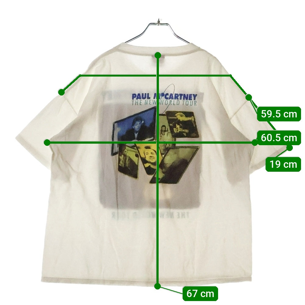 VINTAGE(ヴィンテージ) 90s PAUL McCARTNEY TEE ポールマッカートニー 両面プリント半袖Tシャツ カットソー ホワイト