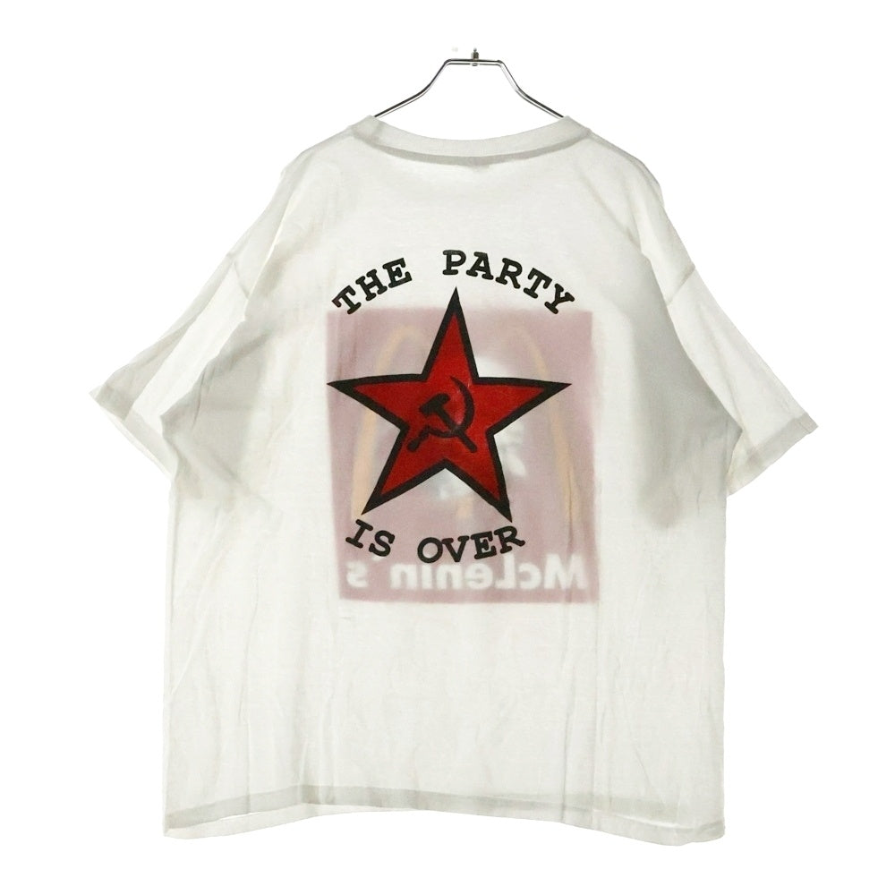 VINTAGE(ヴィンテージ) OLD McLenin's LENIN McDonald's PARODY 半袖Tシャツ カットソー ホワイト