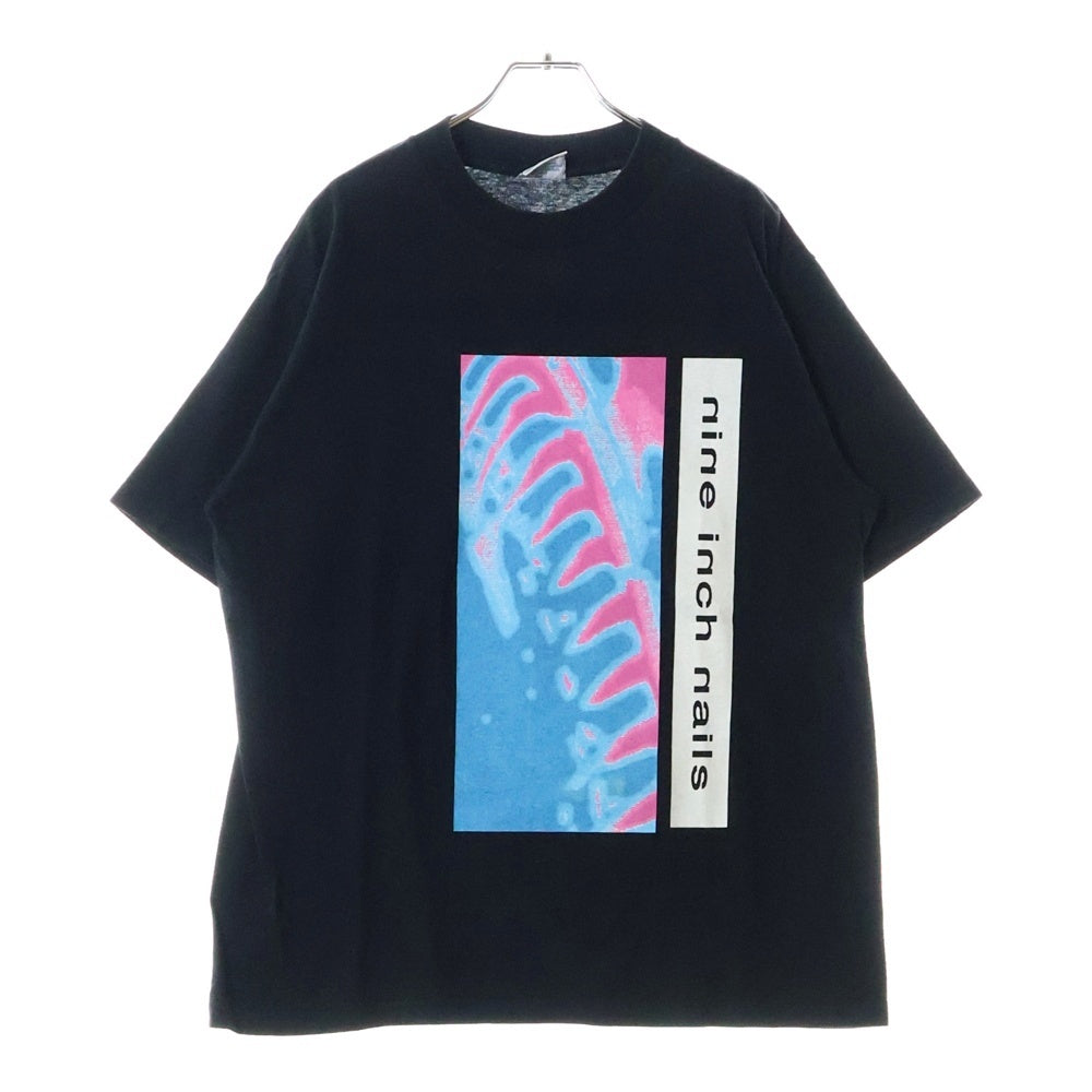 VINTAGE(ヴィンテージ) 90S NINE INCH NAILS PRETTY HATE MACHINE HATE ナインインチネイルズ 両面プリント 半袖Tシャツ ブラック