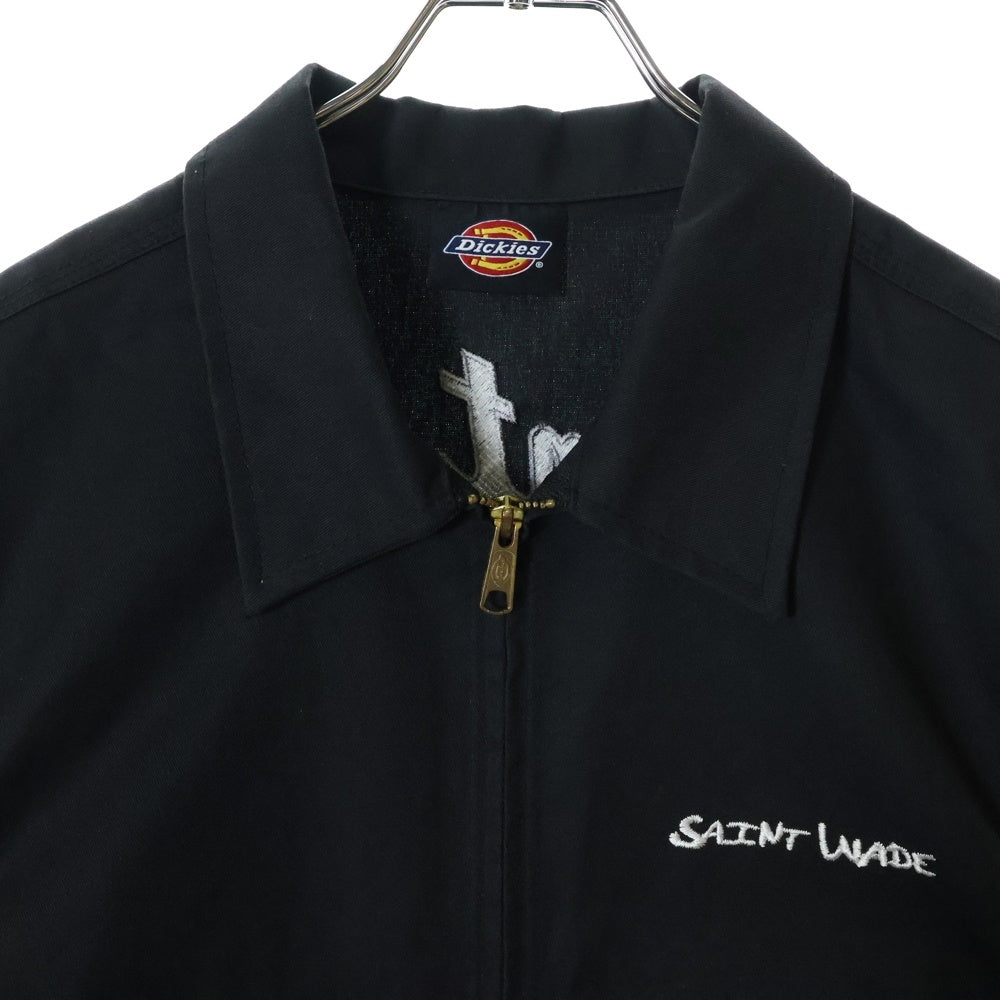 SAINT MICHAEL(セントマイケル) 23AW × DICKIES EXC.NBN_STWADE JKT ジップアップ ジャケット ブラック SM-S23-0000-132