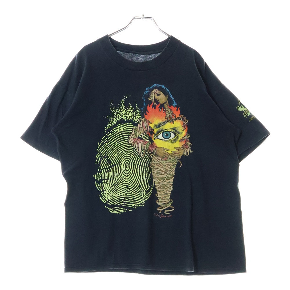 VINTAGE(ヴィンテージ) PUSHEAD 1992 MIND SCRATCH パスヘッド グラフィックプリント 半袖Tシャツ ブラック