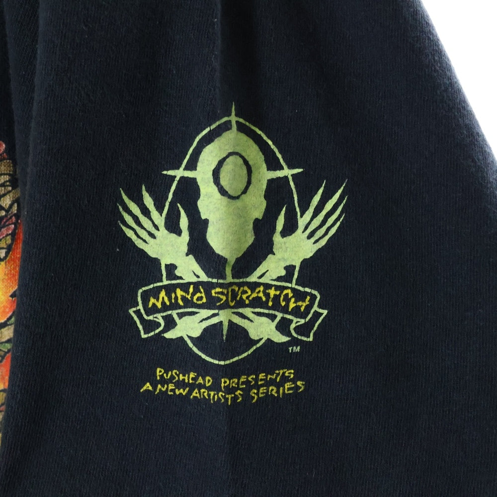 VINTAGE(ヴィンテージ) PUSHEAD 1992 MIND SCRATCH パスヘッド グラフィックプリント 半袖Tシャツ ブラック