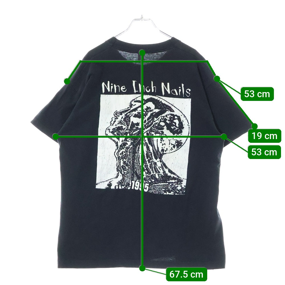VINTAGE(ヴィンテージ) 90S NINE INCH NAILS BOOTLEG ナインインチネイルズ ブートレグ 両面プリント 半袖Tシャツ ブラック