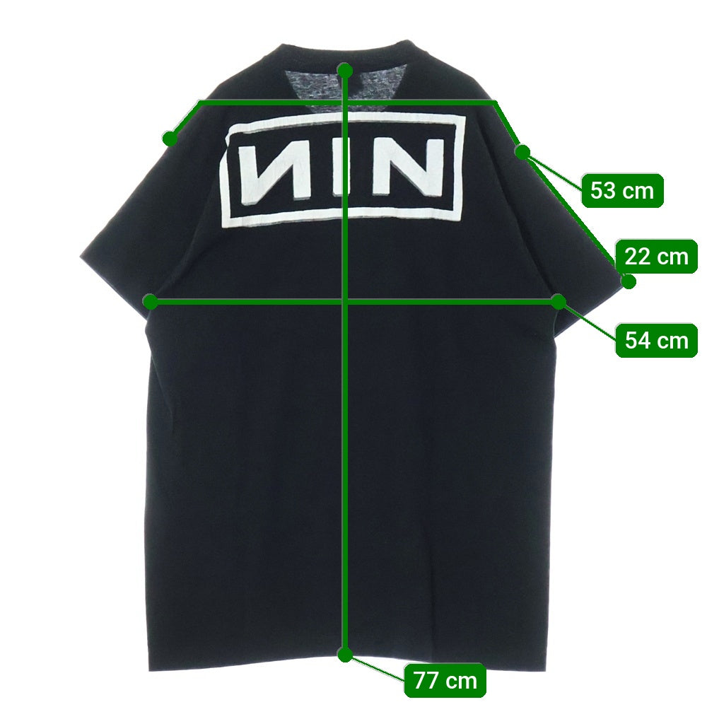 VINTAGE(ヴィンテージ) 90S NINE INCH NAILS BOOTLEG ナインインチネイルズ ブートレグ 両面プリント 半袖Tシャツ ブラック