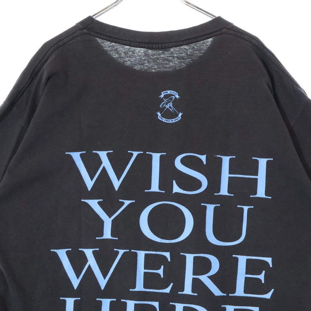 VINTAGE(ヴィンテージ) 90s PINKFLOYD WISH YOU WERE HERE ピンクフロイド 両面プリント バンド 半袖Tシャツ カットソー ブラック