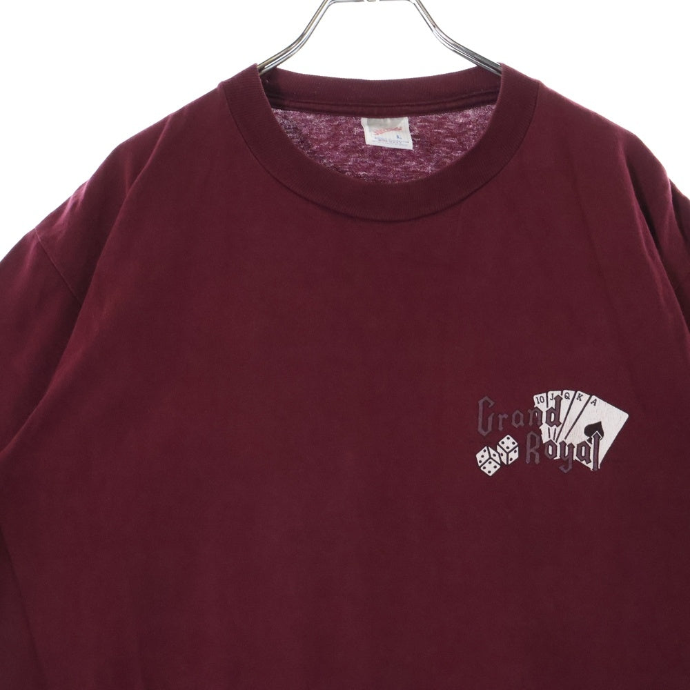 VINTAGE(ヴィンテージ) 90S Grand Royal グランドロイヤル 両面プリント 半袖Tシャツ バーガンディ