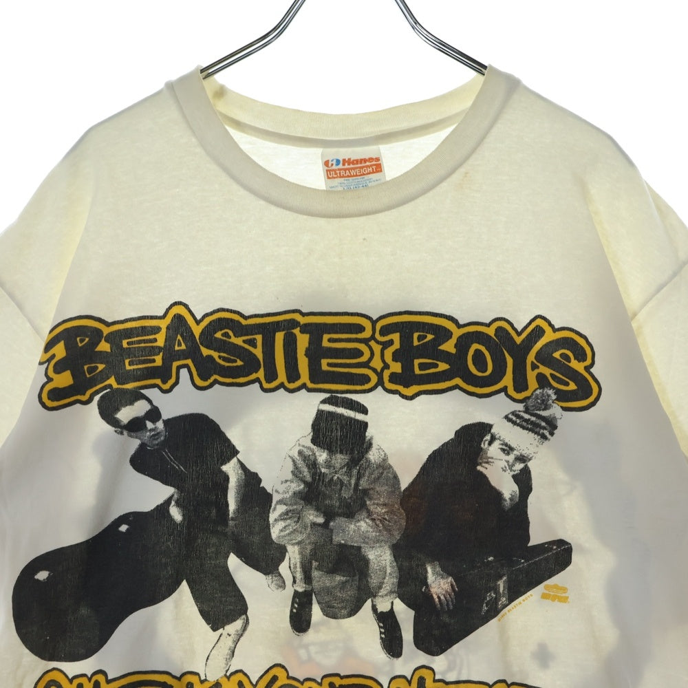 VINTAGE(ヴィンテージ) 90S VINTAGE BEASTIE BOYS CHECK YOUR HEDE Promo TEE ヴィンテージ ビースティ ボーイズ チェック ユア ヘッド クルーネック 半袖Tシャツ カットソー ホワイト