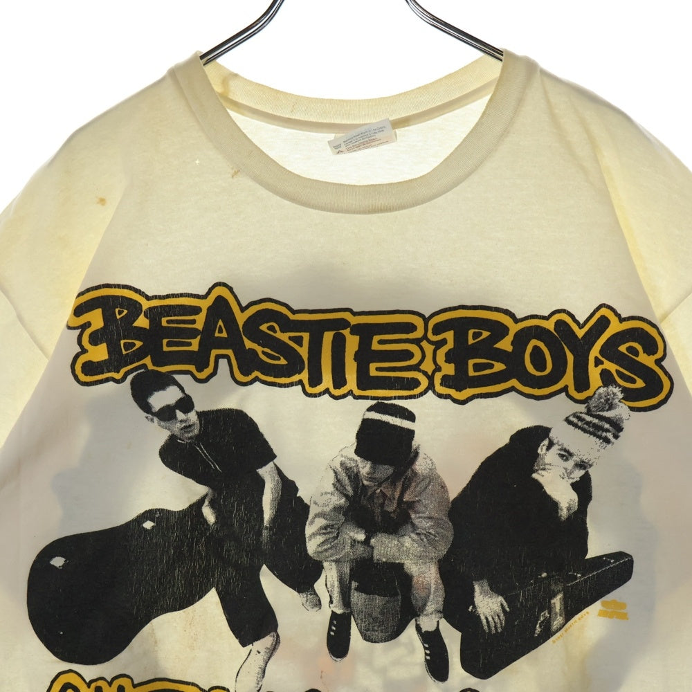 VINTAGE(ヴィンテージ) 90S VINTAGE BEASTIE BOYS CHECK YOUR HEDE Promo TEE ヴィンテージ ビースティ ボーイズ チェック ユア ヘッド クルーネック 半袖Tシャツ カットソー ホワイト