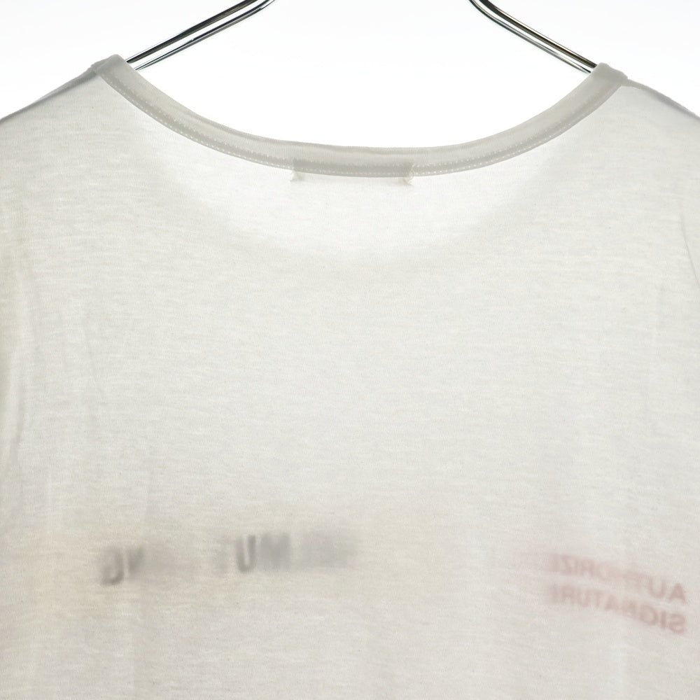 HELMUT LANG(ヘルムートラング) 90S 1997/8 collection 本人期 ロゴプリント 半袖Tシャツ ホワイト
