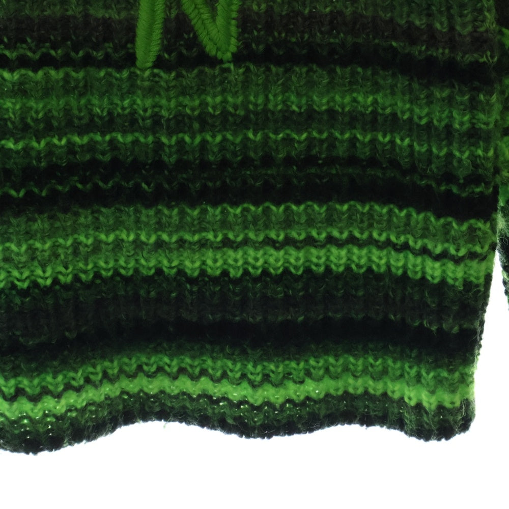 ERL(イーアールエル) Striped wool-blend sweater ボーダー セーター グリーン 04-N005-N006